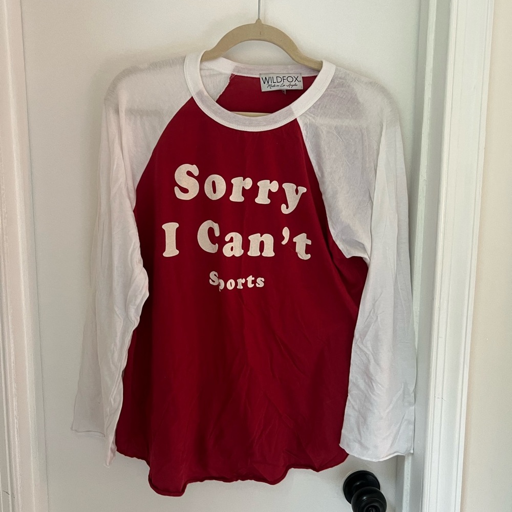Wildfox Red and White Long Sleeve Tee